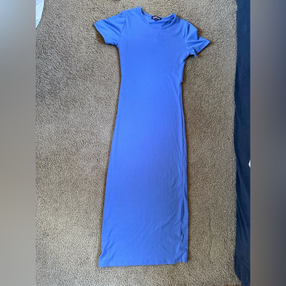 Blue bodycon dress